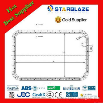 Top level antique ship fireproofing rectangular window